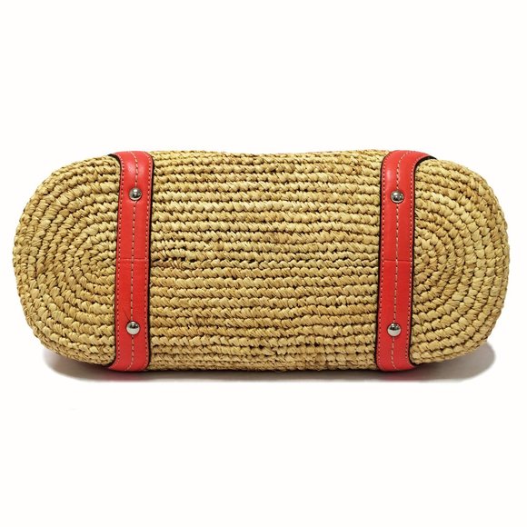 COACH 22904 Woven Straw Pocket Tote - Picture 8 of 11